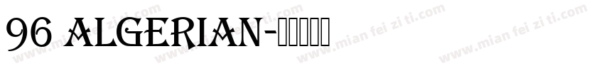 96 Algerian字体转换